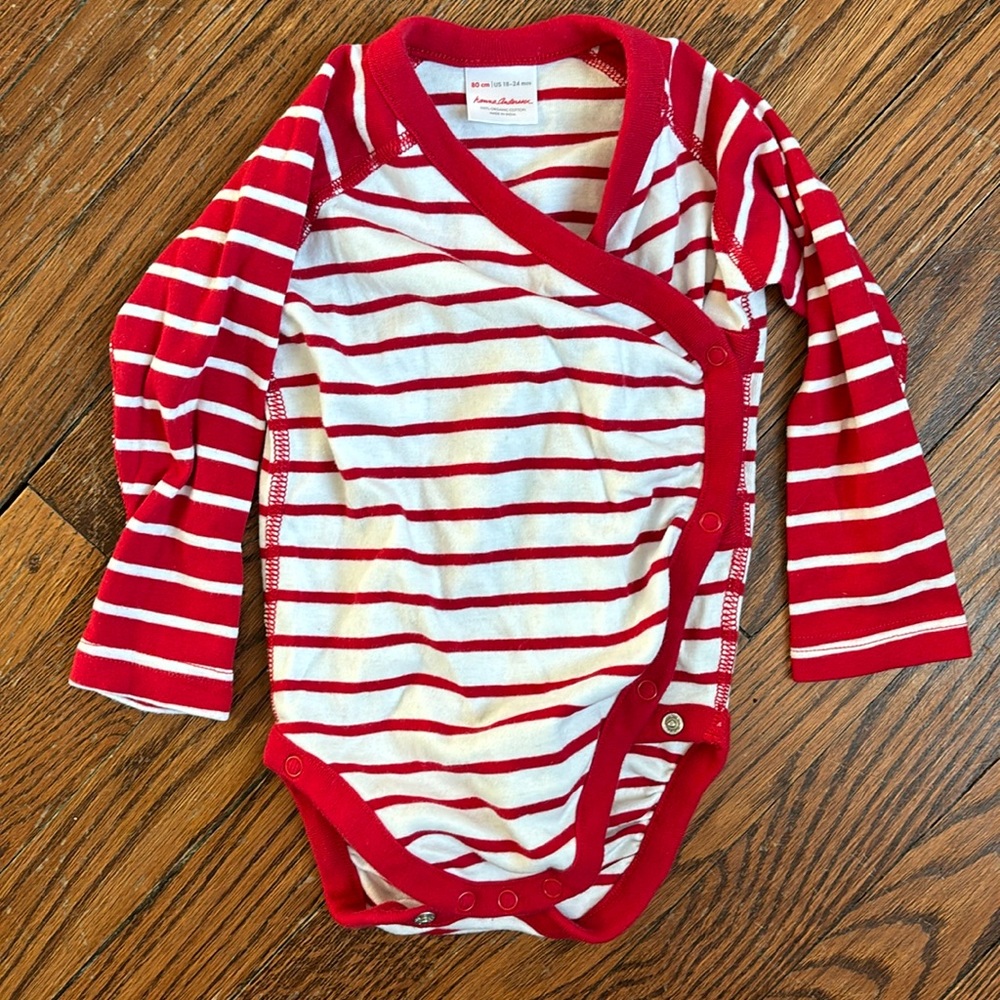 Hanna Anderson One Piece Red and White Stripe